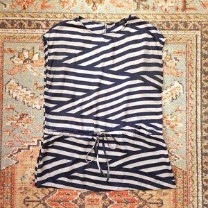 Eclair: Blue + Tan Abstract Strip